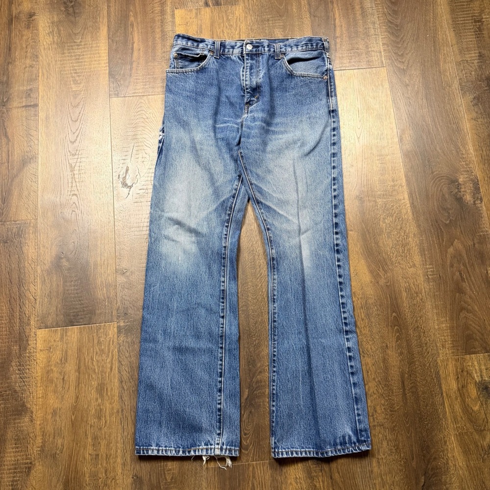 Vintage Y2K Levi's 517 Jeans Tagged 35x34 (Fits 34x32) Distressed Bootcut